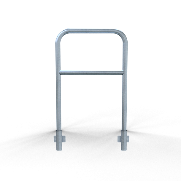 Protective bar made of steel tubing |  48 x 2.5 mm | with crossbar | for wall mounting | toal width: 700 mm | hot-dip galvanized